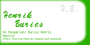 henrik burics business card